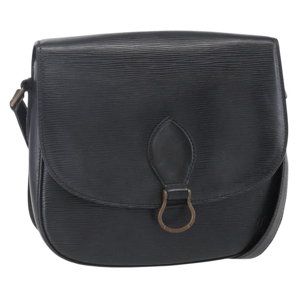 LOUIS VUITTON Epi Saint Cloud GM Shoulder Bag Black Noir M52192 LV Auth BA8327